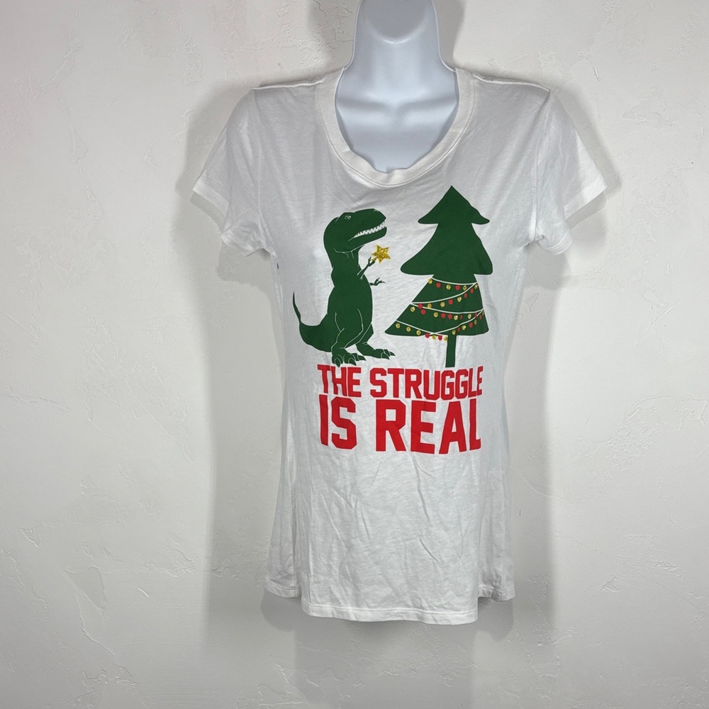 NWT Cold Crush White Holiday T-Rex tee size medium